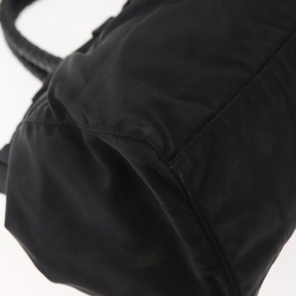 Prada Bow Convertible Tote Tessuto Black Nylon Handbag (Pre-Owned) - Picture 11 of 16